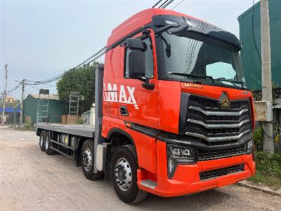 XE HOWO MAX 4 CHÂN  NÂNG ĐẦU CHỞ MÁY CÔNG TRÌNH MỚI NHẤT