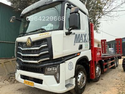 XE HOWO MAX350hp 4 CHÂN  NÂNG ĐẦU CHỞ MÁY CÔNG TRÌNH