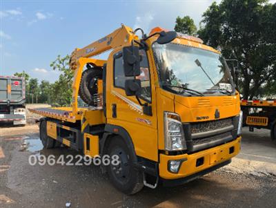 XE CỨU HỘ HOWO 3 CHỨC NĂNG GẮN CẨU XCMG 4 TẤN 4 ĐỐT
